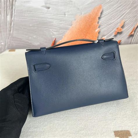 Hermes Mini Kelly Pochette Swift Bleu Saphir Qatar Kuwait