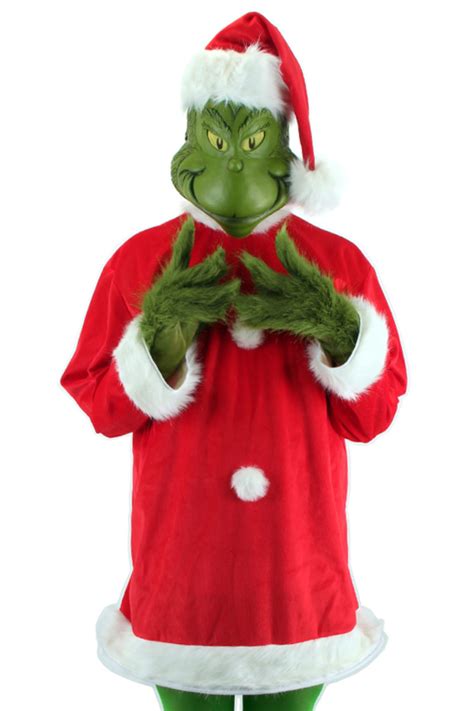 Dr Seuss The Grinch Santa Costume Deluxe With Mask Theatre Garage