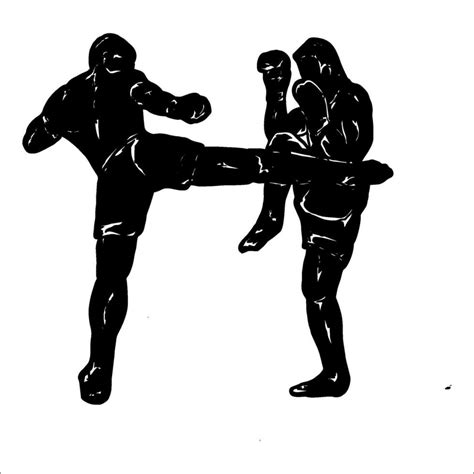 muay thai logo vector silhouette 26396431 Vector Art at Vecteezy