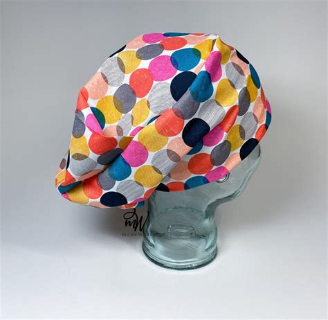 Satin Lined Scrub Hat Polka Dot Scrub Hat Scrub Hats For Etsy