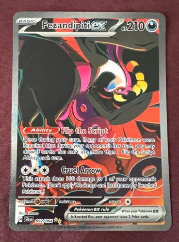 Pokemon Shrouded Fable Fezandipiti Ex 092 064 Special Illustration Rare