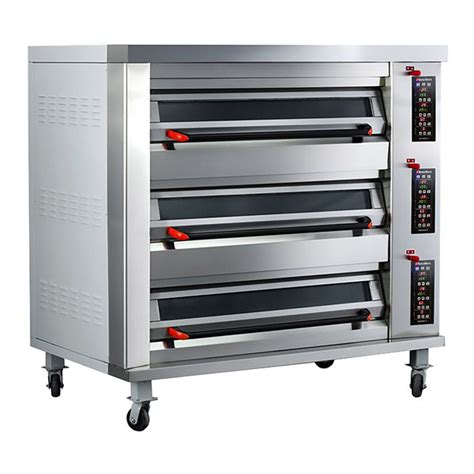 Triple Deck 3 Tray Oven With Humidification Stone Base 9tray