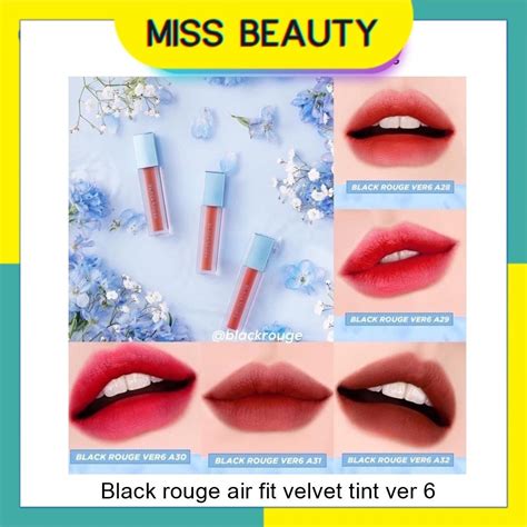 Son kem lỳ BLACK ROUGE AIR FIT VELVET TINT VER 6 Shopee Việt Nam