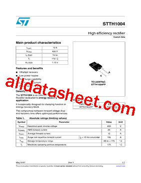 Stth Datasheet Pdf Stmicroelectronics