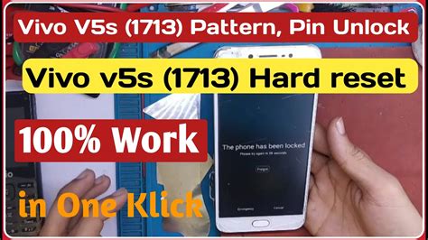 Vivo V5s 1713 Pattern Pin Unlock Vivo V5s Hard Reset Vivo 1713