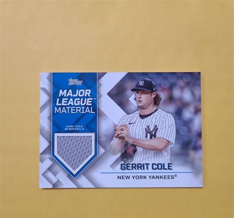 2022 Topps Update Gerrit Cole Major League Material Mlm Gc Ebay