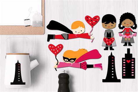 Valentine Superhero Illustrations 168706 Illustrations Design Bundles