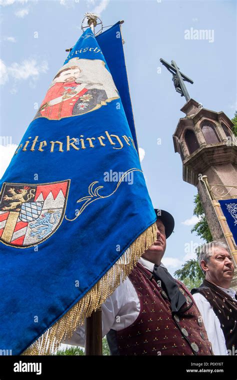 10 June 2018 Berg Germany A Man In Traditional Dress Near The Spot