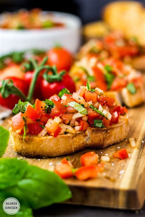 Bruschetta Mit Tomaten Und Zwiebeln Kalorienarmes Rezept Als Schnelle