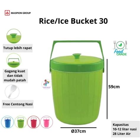 Jual RICE BUCKET Rice Ice Bucket TERMOS ES Termos NASI 30 LITER