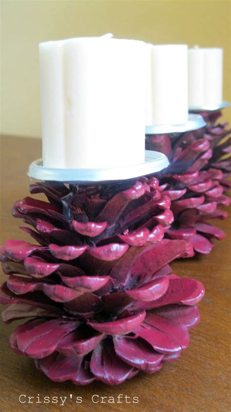 Crissy S Crafts Pinecone Candle Holder