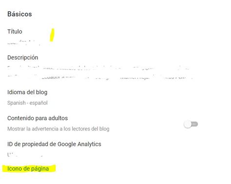 Como Cambiar El Favicon En Blogger Interfaz Tips De Seo Y