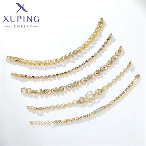 Xuping Bracelets Breloques En Alliage De Cuivre Plaqu Or Pour Femme