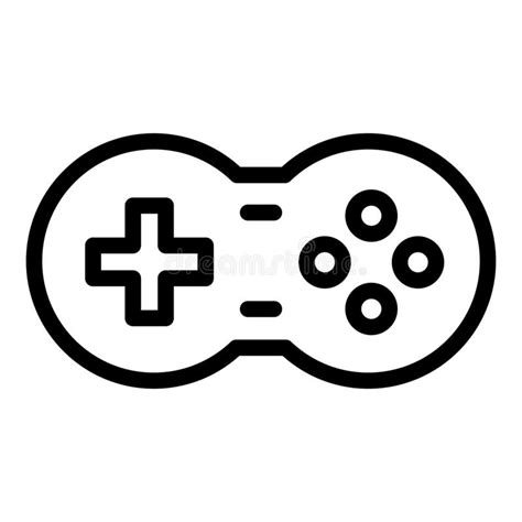 Gamepad Joystick Icon Outline Style Stock Vector Illustration Of