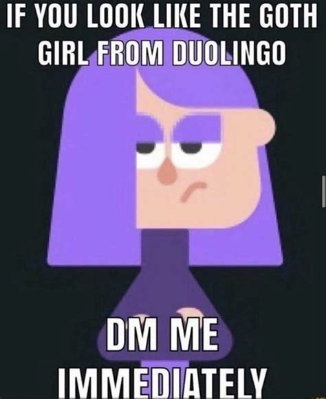 Lily Purple Goth Duolingo Girl Lily Duolingo Goth Girl Know