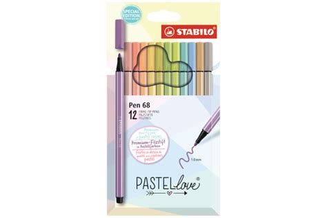 STABILO Fasermaler Pen 68 1mm 6812 7 7 Pastellove 12 Stück Paul