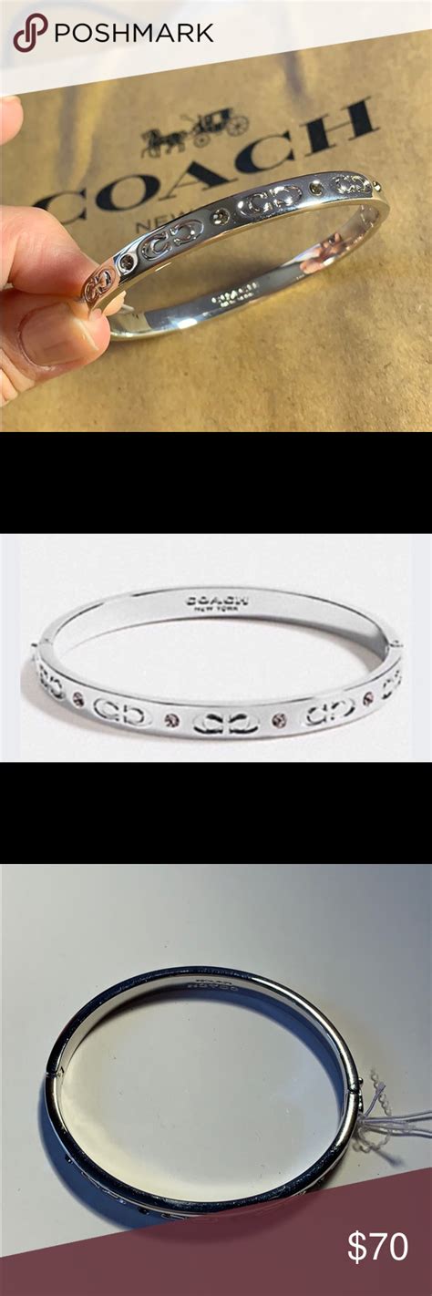 Coach Signature C Bangle Bracelet NWT NWT Coach Signature Silver