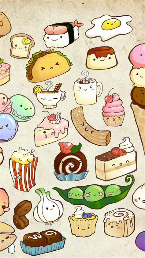 Cute Kawaii Food Wallpapers - Top Free Cute Kawaii Food Backgrounds ...