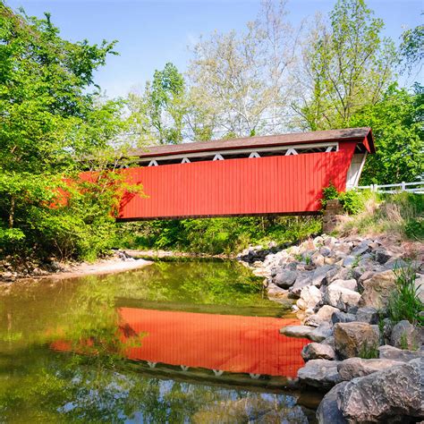 Everett Road Covered Bridge In Peninsula Oh 4 Photos