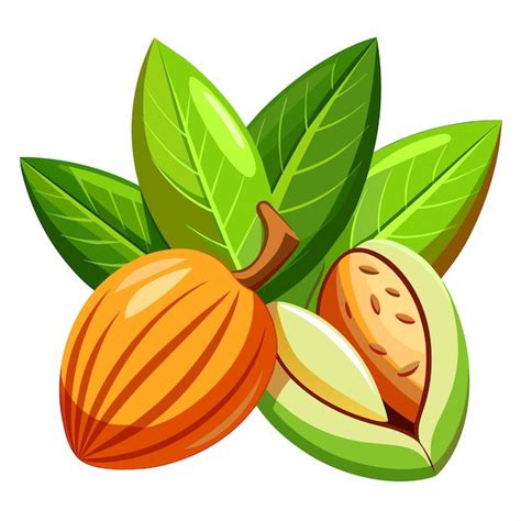 Ilustraci N O Icono Del Vector De Las Almendras Vector Premium