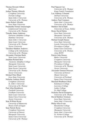 Class of 2012 Scholarships [pdf] - Saint Thomas Academy