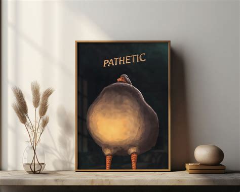 Pathetic Duck Poster Vintage Modern Wall Art Printable Meme Oil