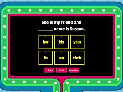 Possessive adjectives wordwall - Teaching resources