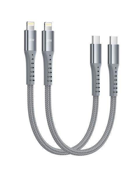 Usb C To Lightning Cable Ft Pack Short Iphone Charger Cord Fast