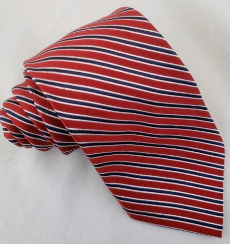 Steve Barry S Tie Red White And Blue Striped Silk Men S Necktie Tie 3