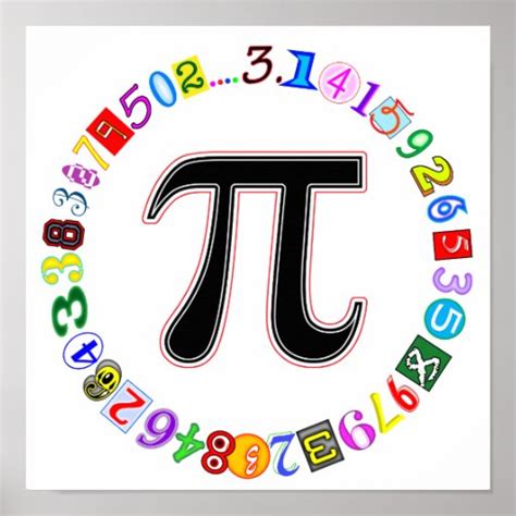 Colorful And Fun Circle Of Pi Poster Zazzle