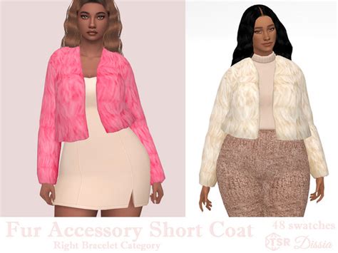 The Sims Resource Fur Accessory Short Coat