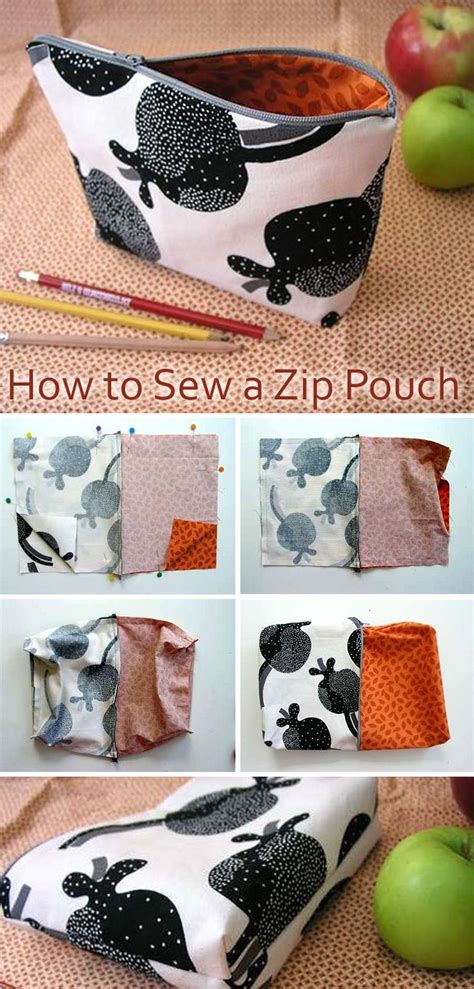 How To Sew A Zip Pouch Tutorial Diy Pouch No Zipper Pouch Sewing