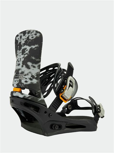 Burton Cartel Reflex Snowboard Bindings Black Gray Acid Wash