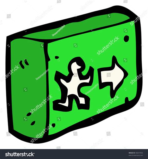 Cartoon Exit Sign Stock Illustration 96847054 | Shutterstock