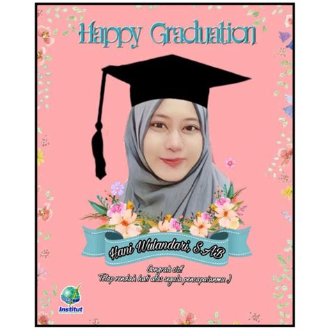 Jual Desain Foto Wisuda Gift Wedding Kado Ulang Tahun Graduation