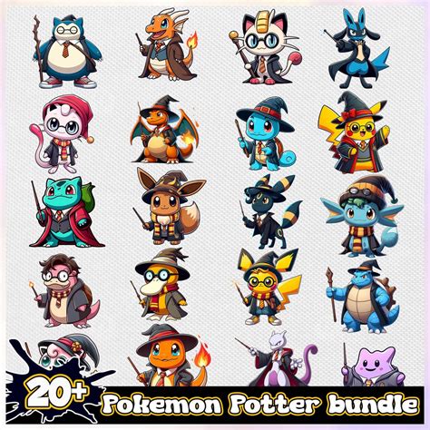 New Pokemon Potter Png Bundle Wizard Pokemon School Clipart Magic