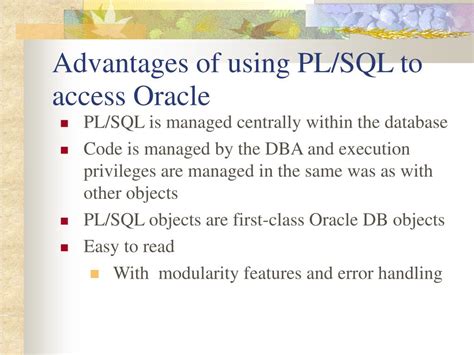 Ppt Introduction To Pl Sql Lecture Part Powerpoint Presentation