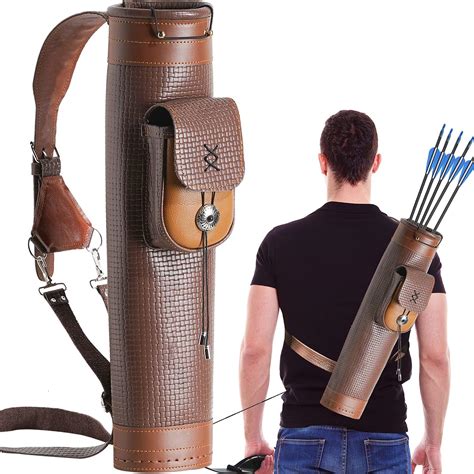 Buy Asdw Archery Quiver Traditional Shoulder Quiver Leather Quiver