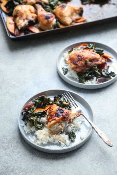 Spicy Sheet Pan Chicken Thighs And Sweet Potatoes