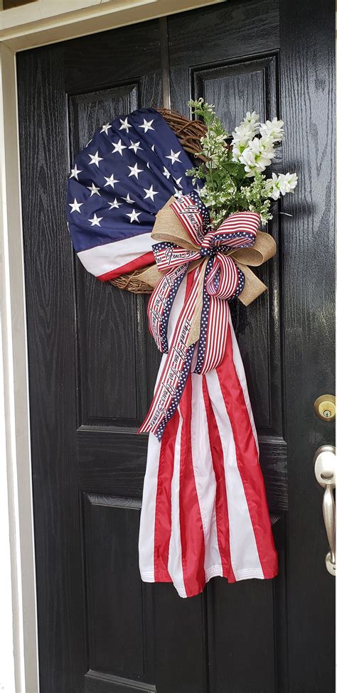 Memorial Day Wreath Red White Blue Wreath Patriotic Wreath American