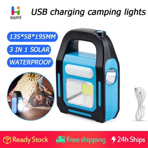 3 in 1 Solar USB Rechargeable COB LED Camping Lantern, Charging for ...