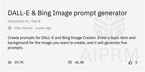 Prompt "DALL-E & Bing Image prompt generator" by "Idea Sprout" - AIPRM for ChatGPT