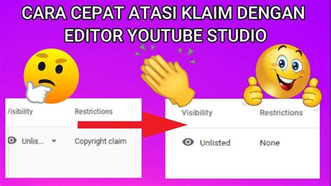 Cara Cepat Mengatasi Klaim Hak Cipta Dengan Editor Youtube Studio Youtube