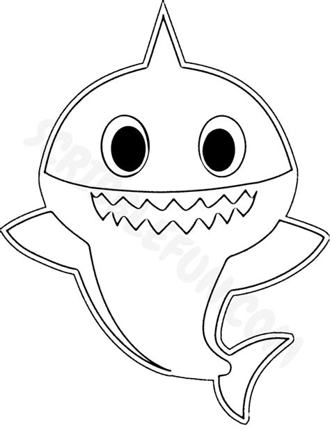 17 Free Baby Shark Coloring Pages Printable