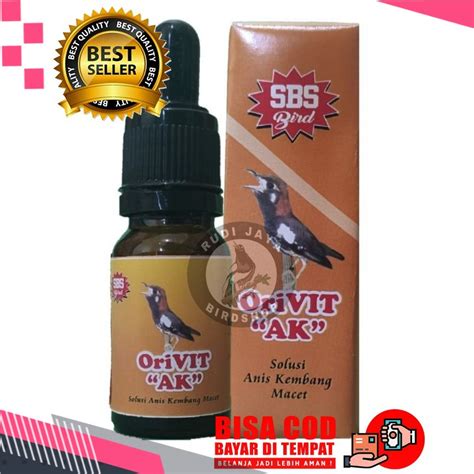 Jual Orivit Ak Sbs Vitamin Obat Solusi Burung Anis Kembang Macet Stres