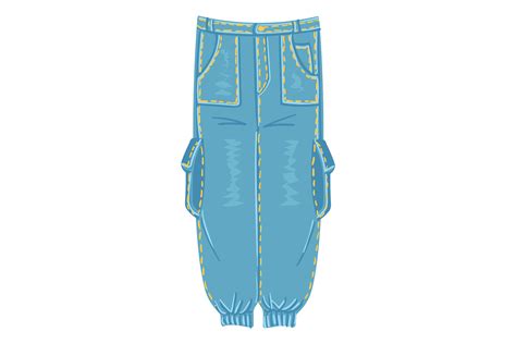 Blue Jeans Icon. Cartoon Child Fashion P Graphic by vectorbum ...