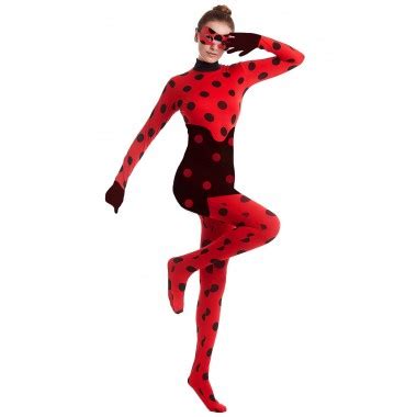 Str J Kostium Przebranie Biedronka Cosplay Ladybug Kombinezon Peruka