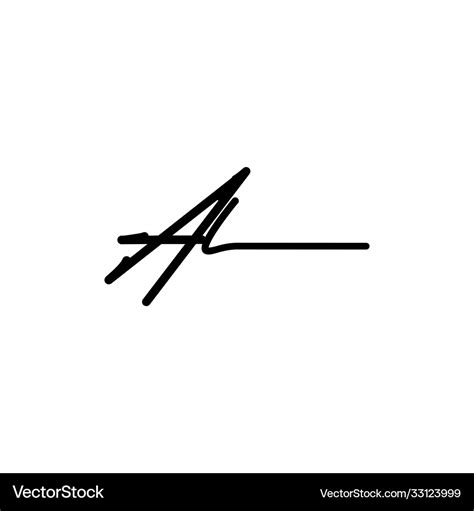 Letter al signature logo template Royalty Free Vector Image