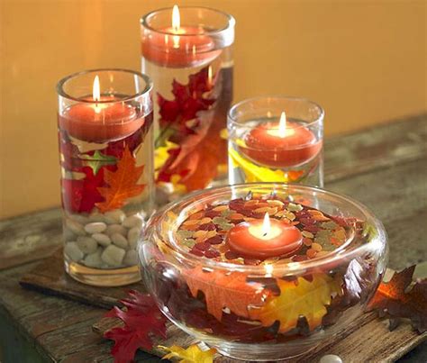 40 DIY Floating Candles Crafts Ideas Fall Candles Thanksgiving