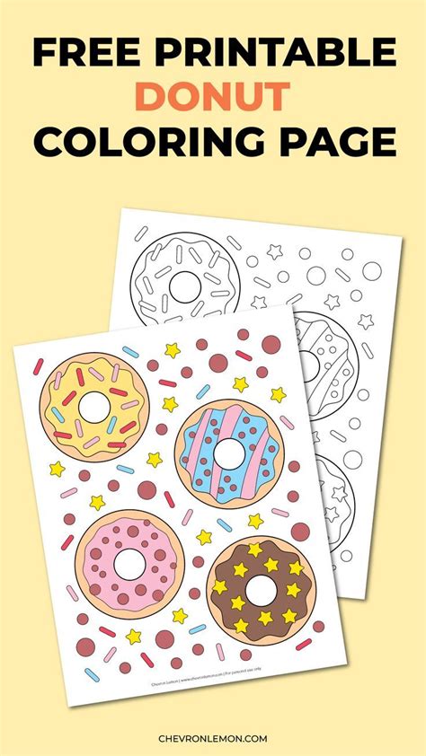 Free Printable Donut Coloring Page Donut Coloring Page Free Coloring